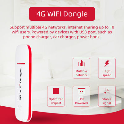 100.8Mbps Cat4 4G LTE USB WiFi Modem Hotspot Router For Tablet Car Media